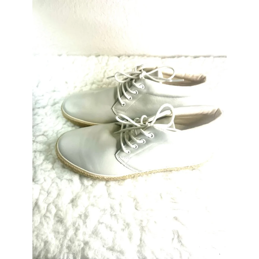 Generic Surplus Wharf white leather chukka-style shoes men size 9.5